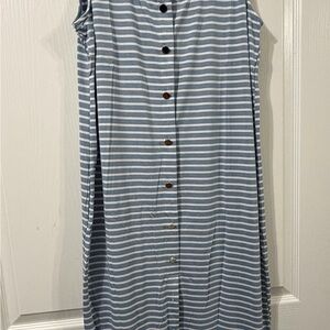 Striped Blue Maxi Dress